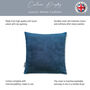 Luxury Super Soft Velvet Cushion Pacific Blue, thumbnail 4 of 8