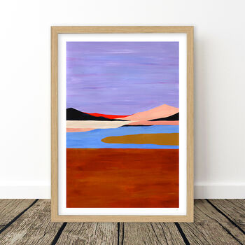 Lavender Sky Abstract Landscape Set Of Three, 8 of 10