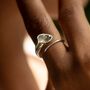 Sterling Silver Lily Flower Open Ring, thumbnail 1 of 5