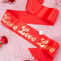Fancy Font Metallic 'Love Love Love' Hen Party Sash, thumbnail 4 of 6
