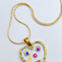 Cute Robots Heart Necklace Small Hand Made, thumbnail 2 of 7