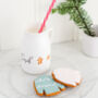 Personalised Christmas Cookie Milk Jug Mug With Straw, thumbnail 8 of 9