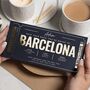 Personalised Gold Foil Barcelona Voucher, thumbnail 1 of 9