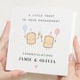 Cute Toast Pun Engagement Card For Couple, thumbnail 1 of 7
