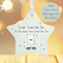 Personalised Porcelain Hanging Star Decoration With Name Keepsake Baby Gift, thumbnail 1 of 3
