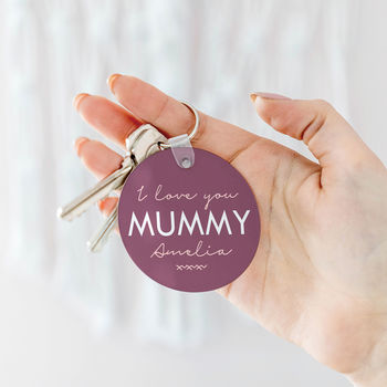 Personalised 'I Love You Mummy' Photo Keyring, 3 of 4