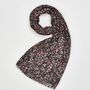 Magical Mushroom Black Lightweight Scarf, thumbnail 1 of 5