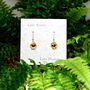 Pansy Yellow Flower Drop Earrings, thumbnail 2 of 5