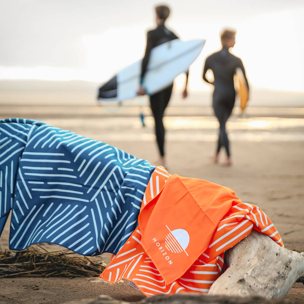 Orange Quick Dry Beach Towel 100% Recycled Swimming, 1 of 12