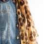 Brown Leopard Print Personalised Scarf, thumbnail 3 of 10