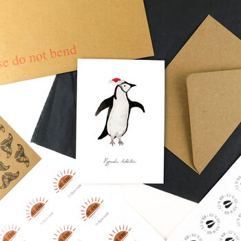 Chinstrap Penguin Christmas Cards, 4 of 8