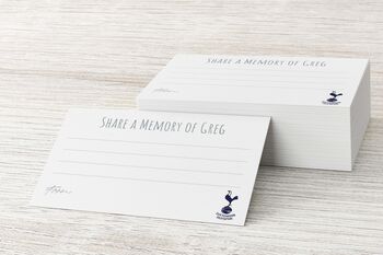 Football Funeral Personalised Memory Cards, 3 of 3