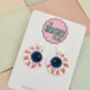 Eyeball Glitter Resin Earrings / Spooky Halloween Jewellery / Surrealist Jewellery / Fun Gift For Her, thumbnail 6 of 6