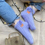 Embroidered Knitted Slipper Socks, thumbnail 1 of 6