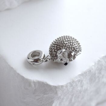 Hedgehog Charm Necklace Gift 925 Sterling Silver Cute Jewellery, 2 of 5