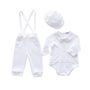 Baby Boy's Baptism Christening 5pc White Suit Set, thumbnail 1 of 7