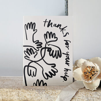 'Thanks For Your Help' Greeting Card, 3 of 3
