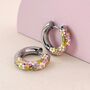 Botanical Wildflower Gold Or Silver Chunky Floral Hoop Earrings, thumbnail 4 of 5