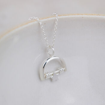 Sterling Silver Beaded Spinner Pendant, 4 of 5