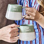 Personalised Couples Gift / Wedding Gift Dipped Stoneware Mug Set, thumbnail 1 of 5