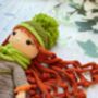 Handmade Curly Ginger Hair Crochet Doll For Kids, thumbnail 2 of 11