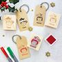 Personalised Christmas Character Woman Rubber Stamp, thumbnail 1 of 5