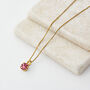 Pink Swarovski Crystal Single Stone Pendant Necklace, thumbnail 4 of 6