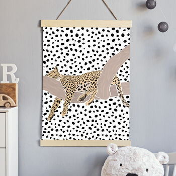 Leopard Sleeping Nursery Children's Art Print, 3 of 5