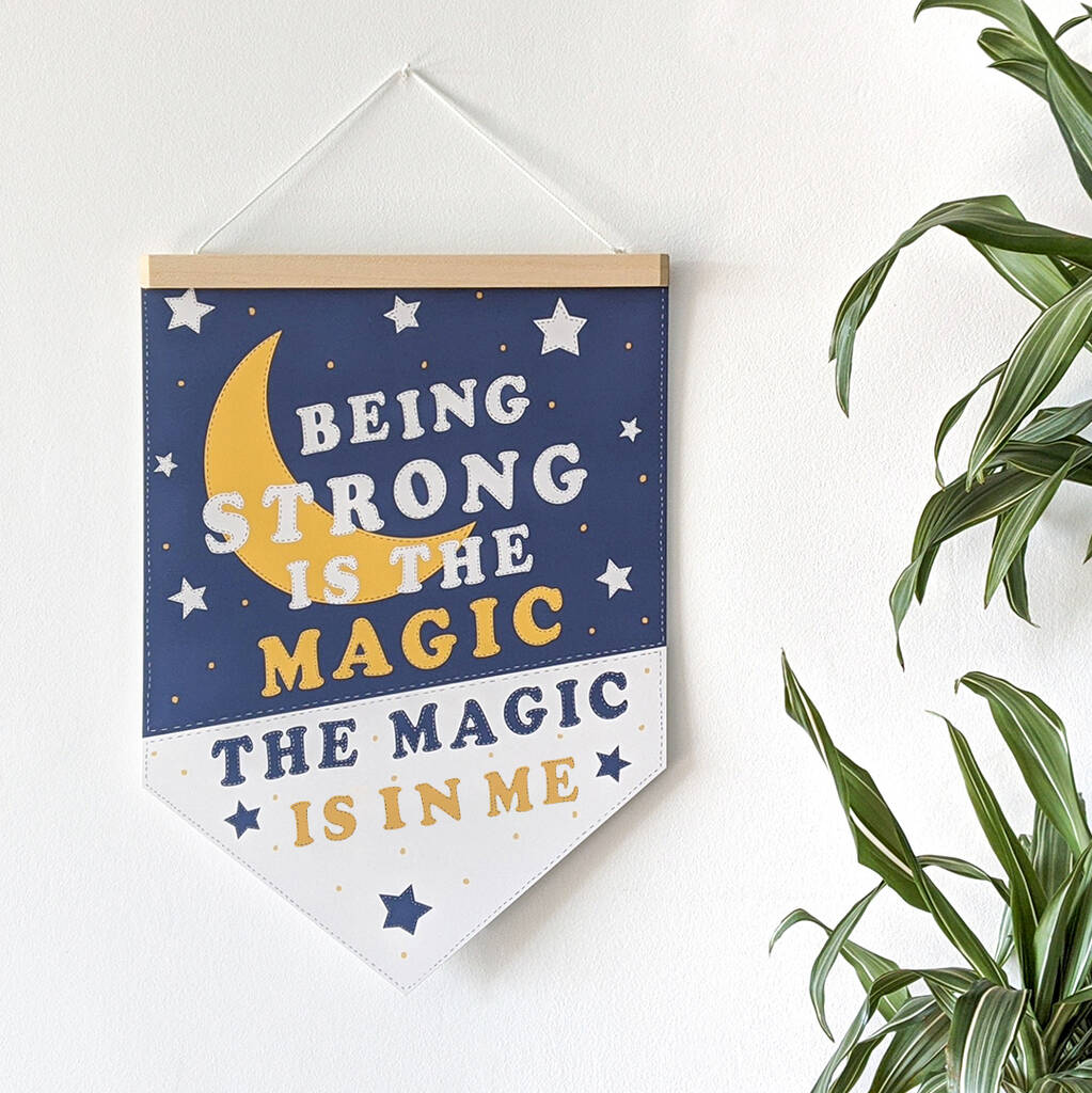 'The Magic Is In Me' Empowering Celestial Pennant Print, 1 of 4
