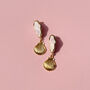 Mother Of Pearl Seashell Charm Earrings, thumbnail 2 of 7