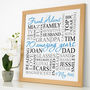 Personalised 70th Birthday Square Word Art, thumbnail 9 of 11