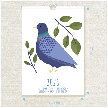 2026 Illustrated Birds Wall Calendar, 4 of 6