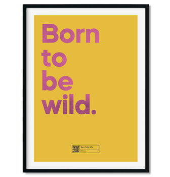 Music Lyric Print That Plays 'Born To Be Wild', 2 of 6