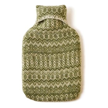 Fair Isle Wool Hot Water Bottle, 2 of 2