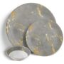 Grey And Gold Marble 18pc Dinner Set, thumbnail 1 of 2