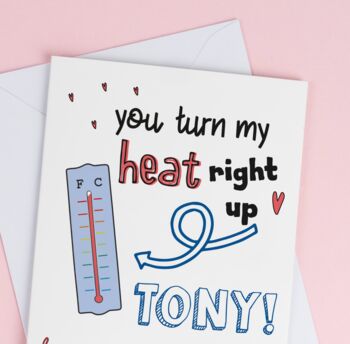 Personalised Funny Thermometer Valentine's Day Card, 5 of 6