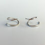 Sterling Silver Minimalist Twisted Hoop Earrings, thumbnail 1 of 6