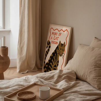 Cat Person Illustrated Cat Print, 5 of 10
