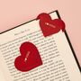 ‘I ♥ You’ Leather Heart Bookmark, thumbnail 2 of 2