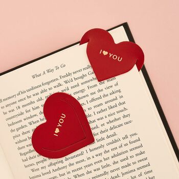 ‘I ♥ You’ Leather Heart Bookmark, 2 of 2