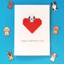 Personalised Dog Valentine's Day Origami Heart Card, thumbnail 7 of 9