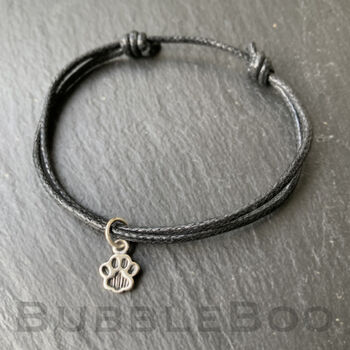 Paw Charm Bracelet. Solid Sterling Silver Charm, 5 of 10