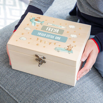 Personalised Bear And Fox Keepsake Box Gift For Children, 6 of 6