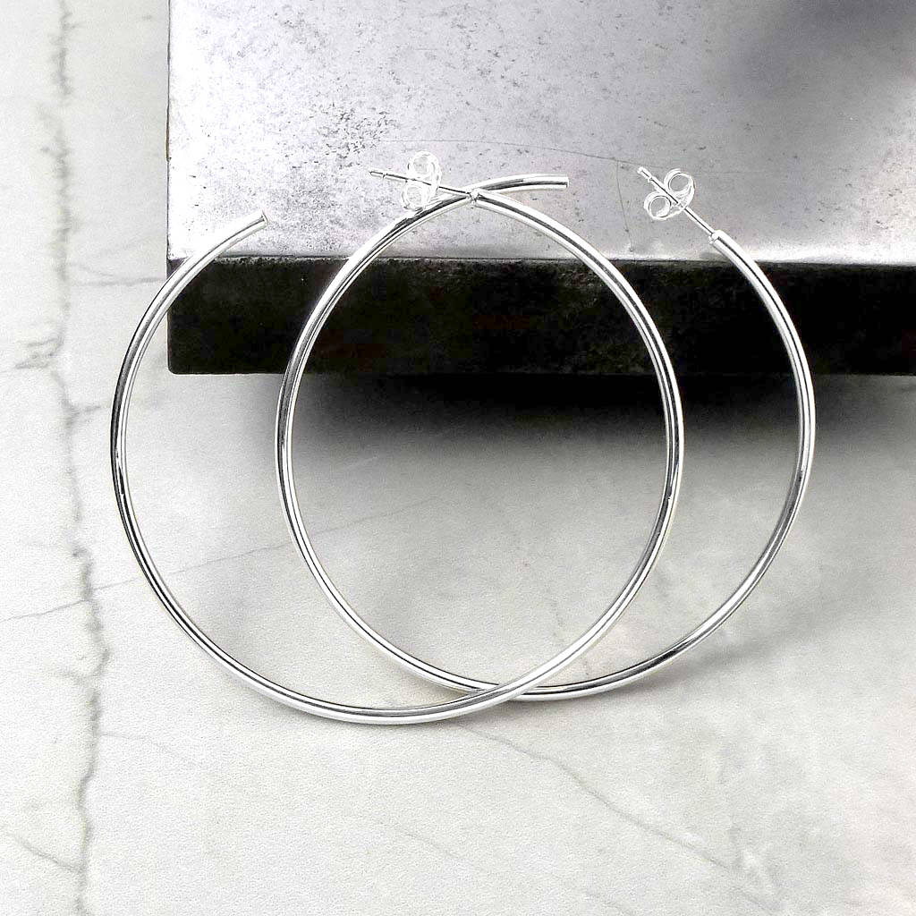 atjewels .925 Sterling Silver Hoop Earrings For Girl's and Women's For –  atjewels.in