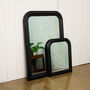 Black Wood Framed Beaded Mirror, thumbnail 1 of 5