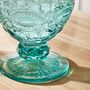 Turquoise Glass Serving Pitcher Jug, thumbnail 5 of 6