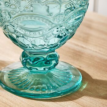 Turquoise Glass Serving Pitcher Jug, 5 of 6