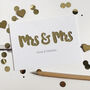 Personalised Mrs And Mrs Glitter Cut Out Card, thumbnail 1 of 2