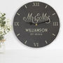 Personalised Slate Mr And Mrs Clock, thumbnail 3 of 5
