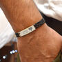 Personalised Men's Aries Leather Bracelet, thumbnail 1 of 3